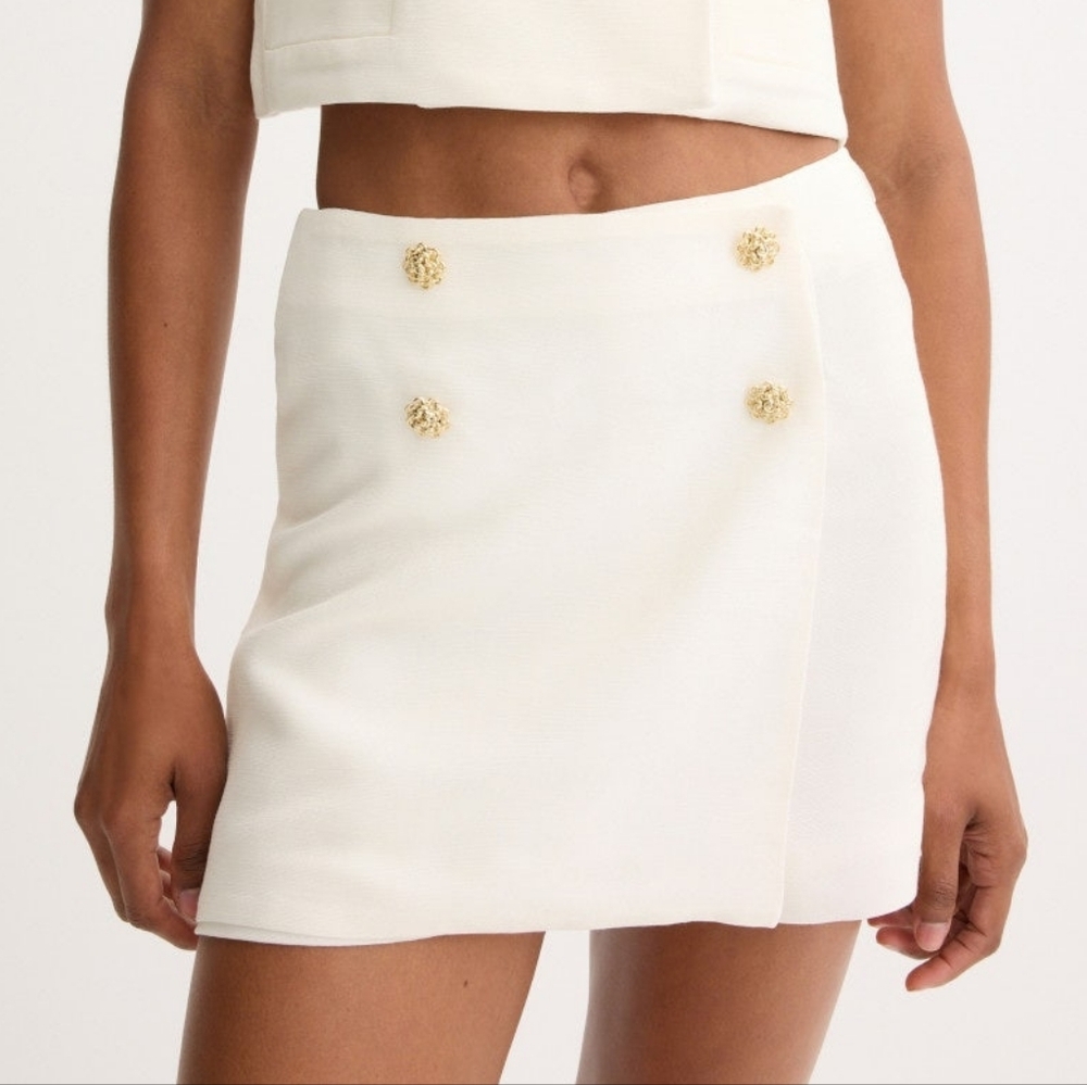Claudie Pierlot Suzette Skort In White Size M